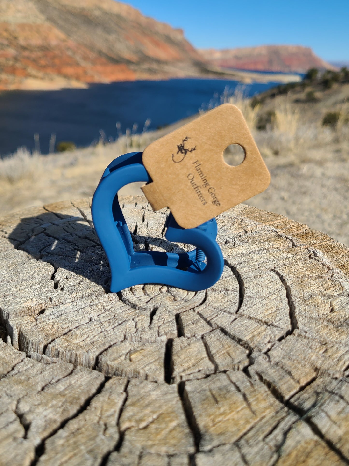 Dark Blue Lake Heart Claw Clip