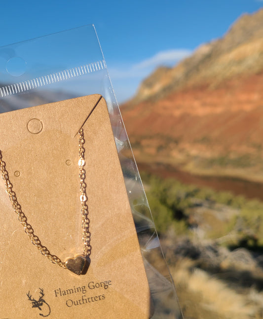 The Minimalist Tiny Gold Heart Necklace