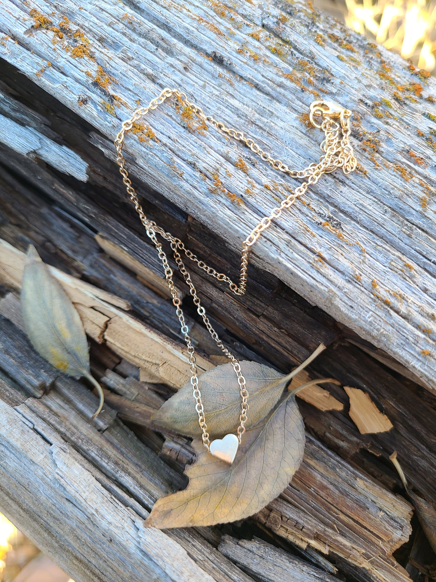 The Minimalist Tiny Gold Heart Necklace