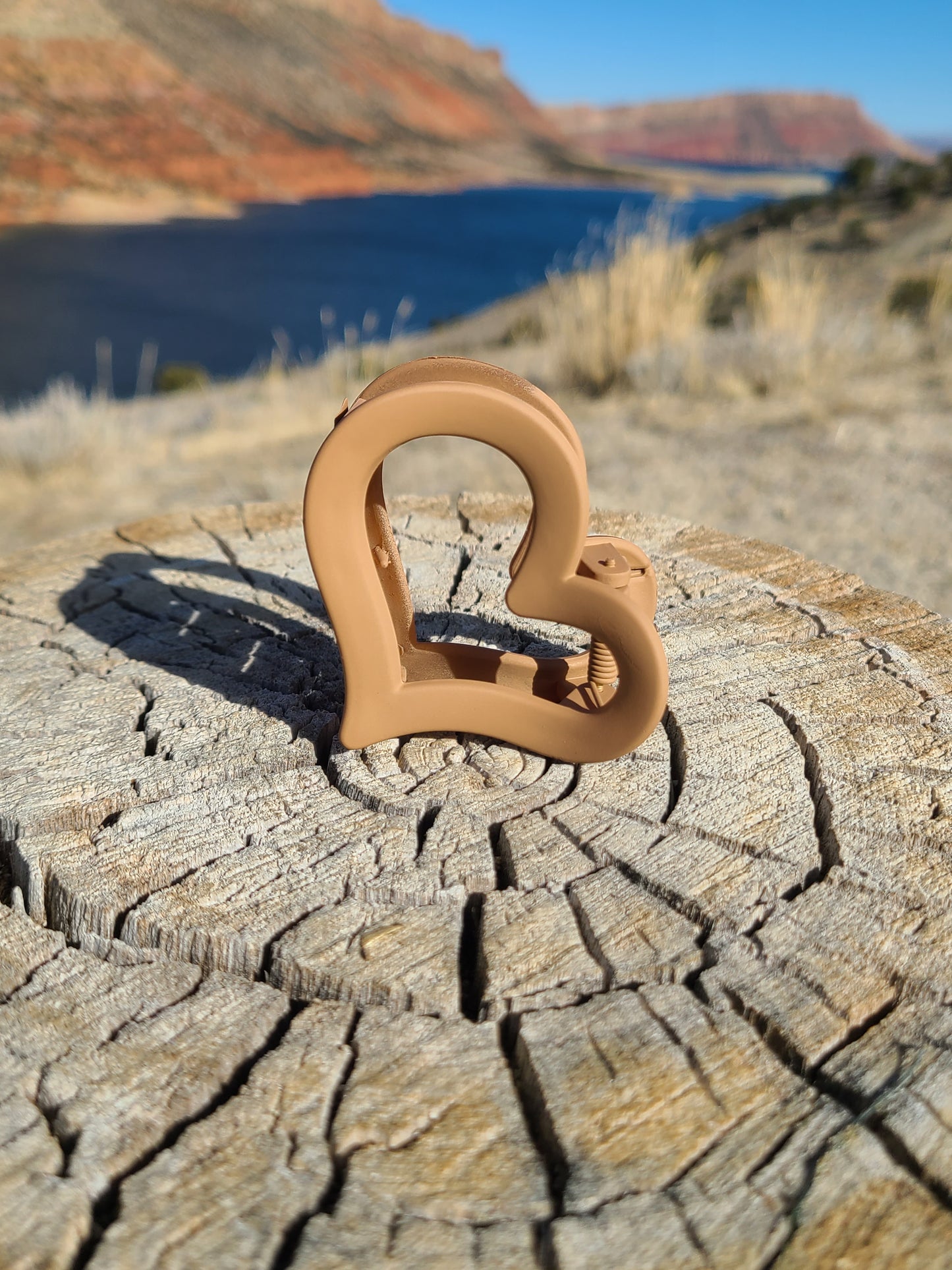 Sand Heart Claw Clip