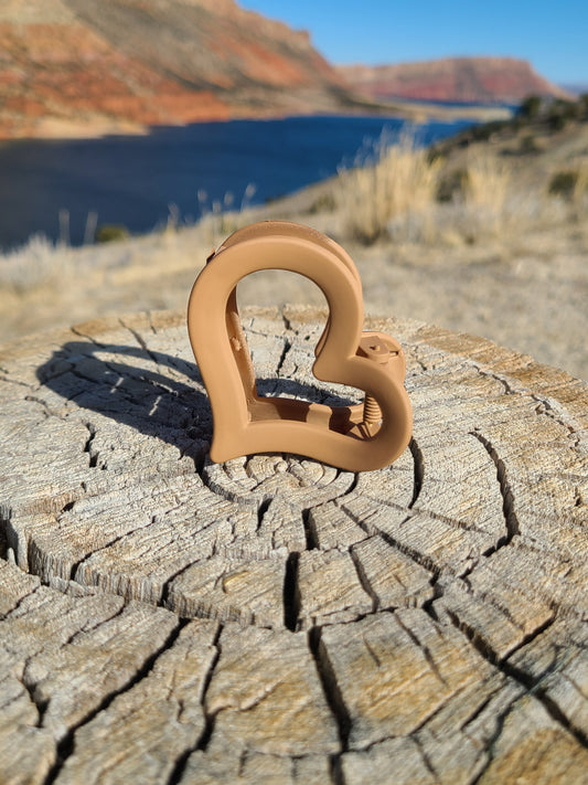 Sand Heart Claw Clip