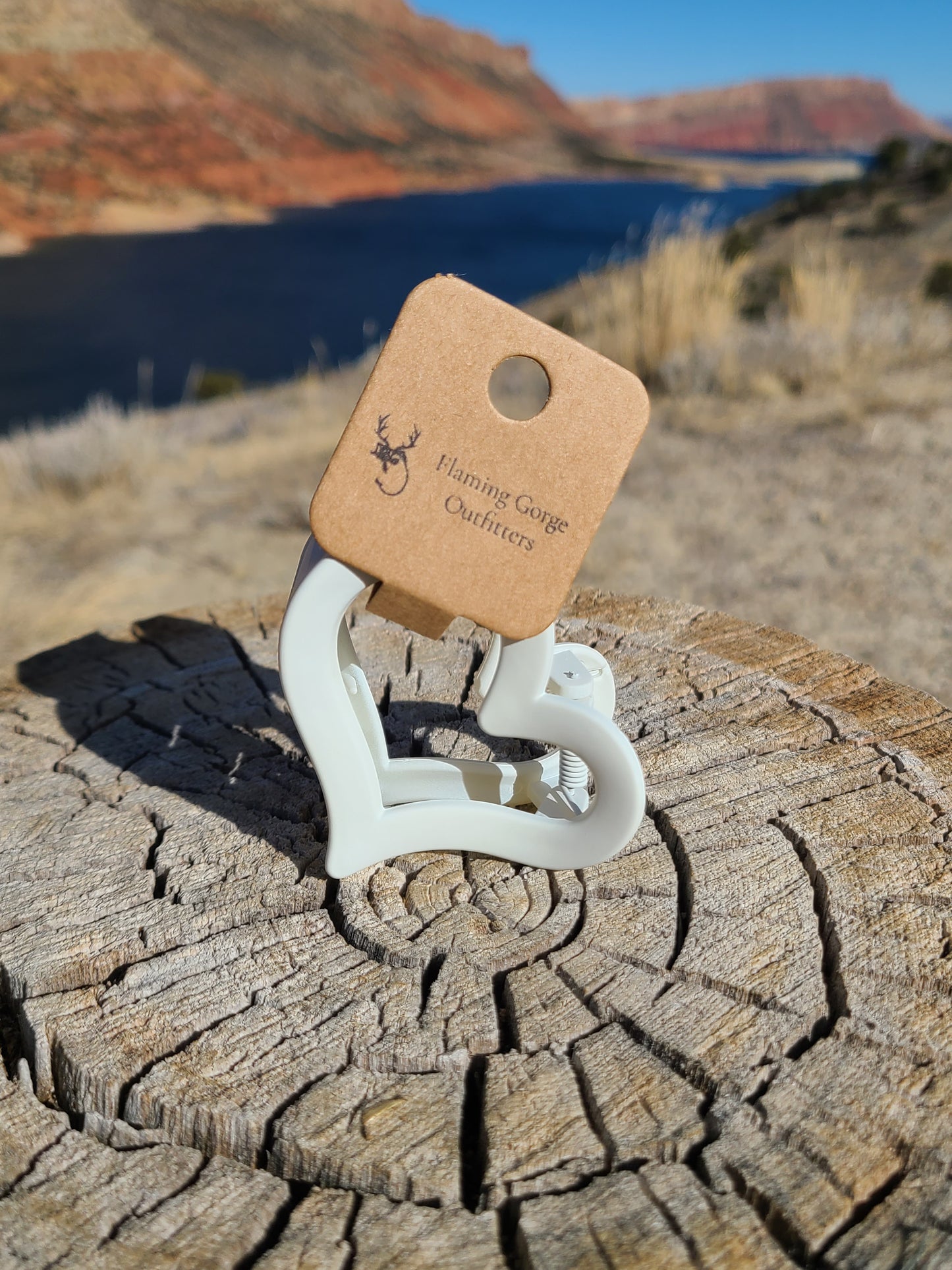 Seagull White Heart Hair Clip